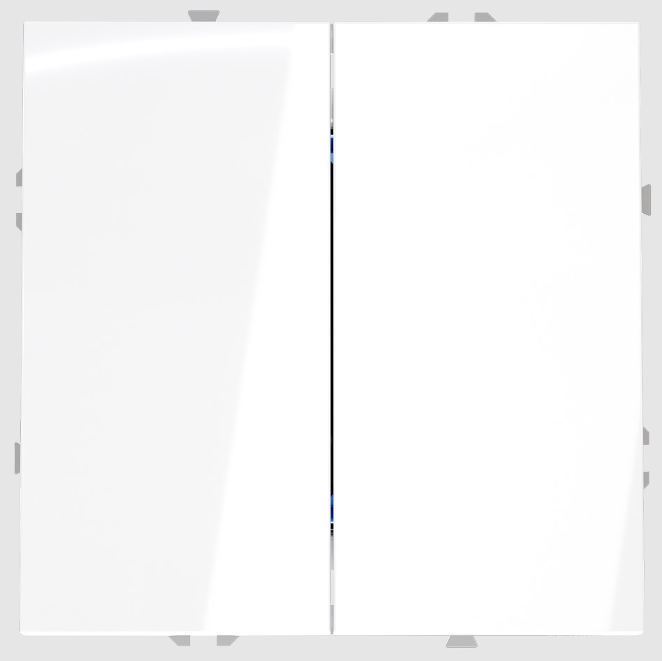 Voltum Перекрестный переключатель встраиваемый S70 двухклавишный 10А, (белый глянцевый) VLS020501