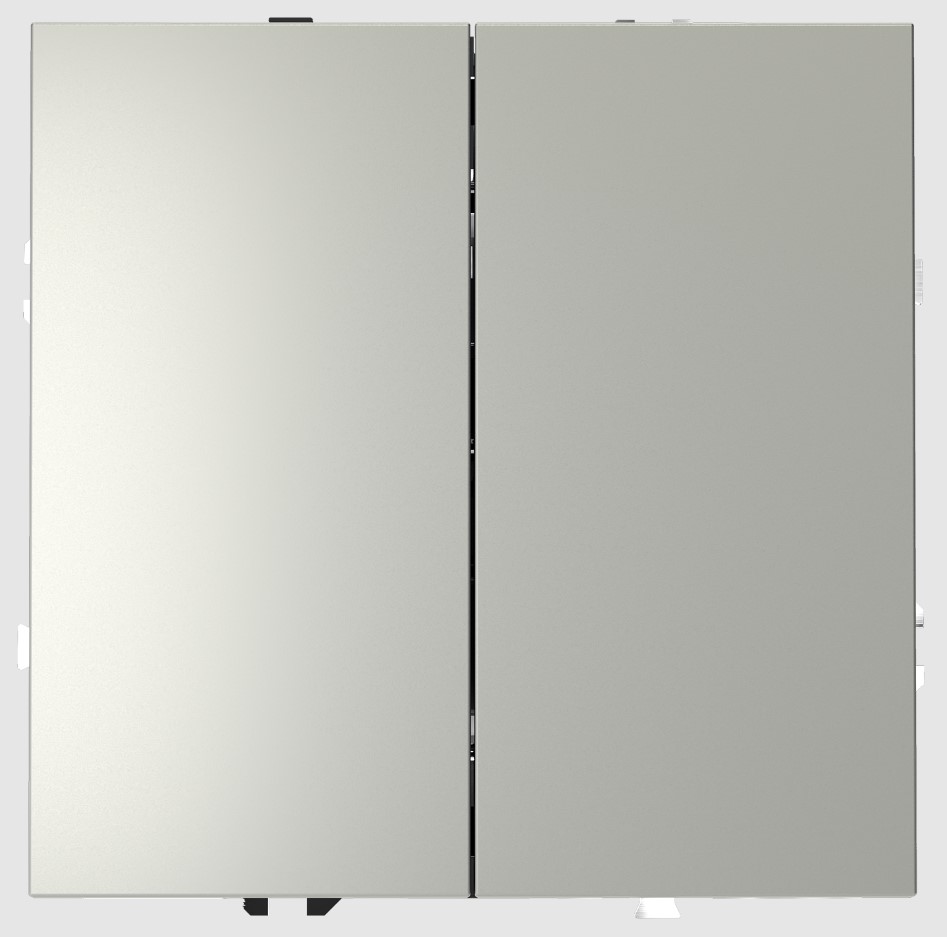 Voltum Перекрестный переключатель встраиваемый VOLTUM S70 двухклавишный 10А, (сталь) VLS020505