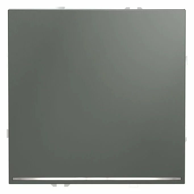 Проходной переключатель встраиваемый VOLTUM S70 одноклавишный с подсветкой 10А, (титан) VLS010406