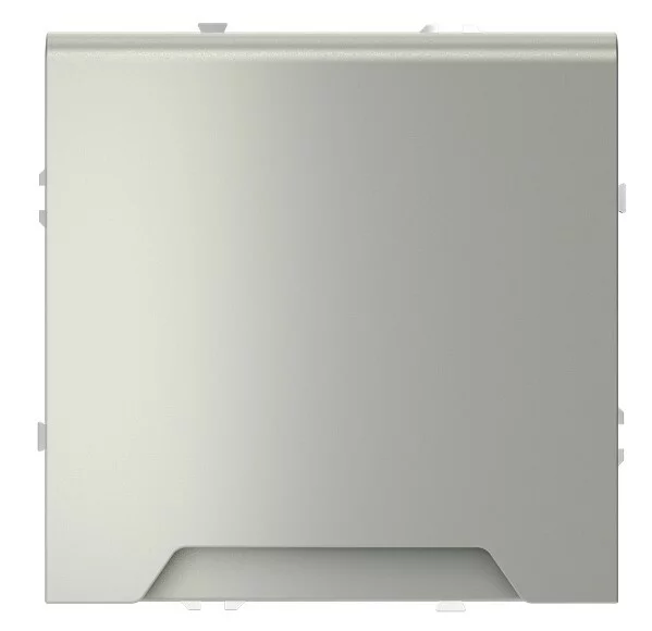 Розетка встр. VOLTUM S70 с заземлением, защитными шторками и крышкой 16А, (сталь) VLS040305