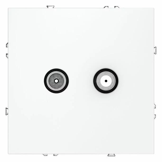 Розетка телевизионнная встраиваемая VOLTUM S70 оконечная TV+SAT, (белый матовый) VLS060402