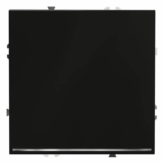 Проходной переключатель встраиваемый VOLTUM S70 одноклавишный с подсветкой 10А, черный мат VLS010408