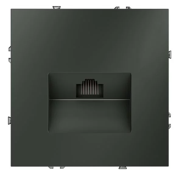 Розетка компьютерная встраиваемая VOLTUM S70 RJ45 кат.6, (титан) VLS060106