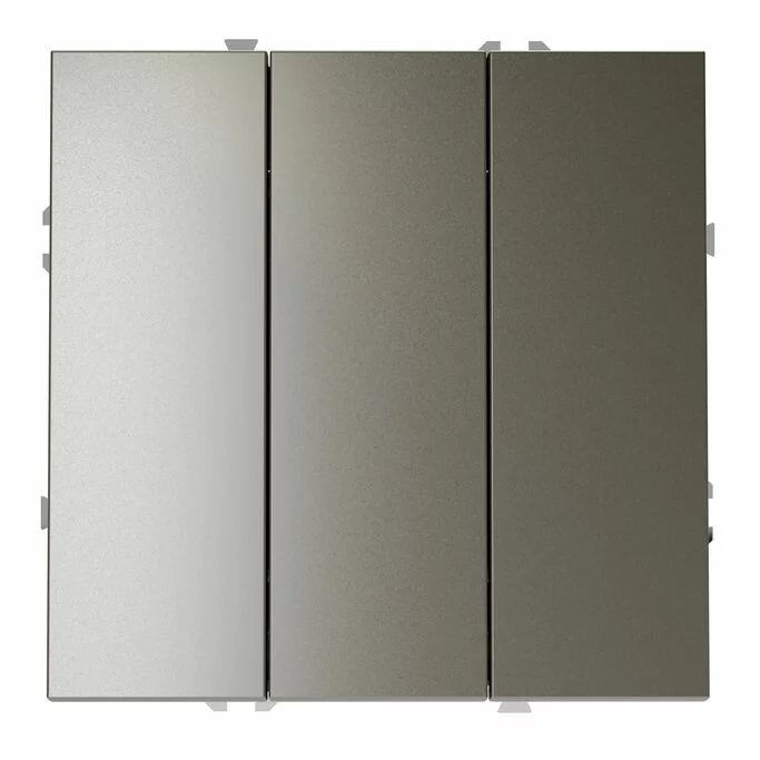 Выключатель встраиваемый VOLTUM S70 трехклавишный 10А, (шелк) VLS030104