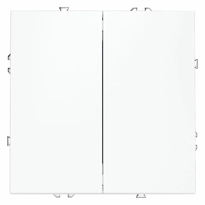 Проходной переключатель встраиваемый VOLTUM S70 двухклавишный 10А, (белый матовый) VLS020302