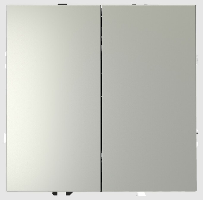 Voltum Перекрестный переключатель встраиваемый VOLTUM S70 двухклавишный 10А, (сталь) VLS020505