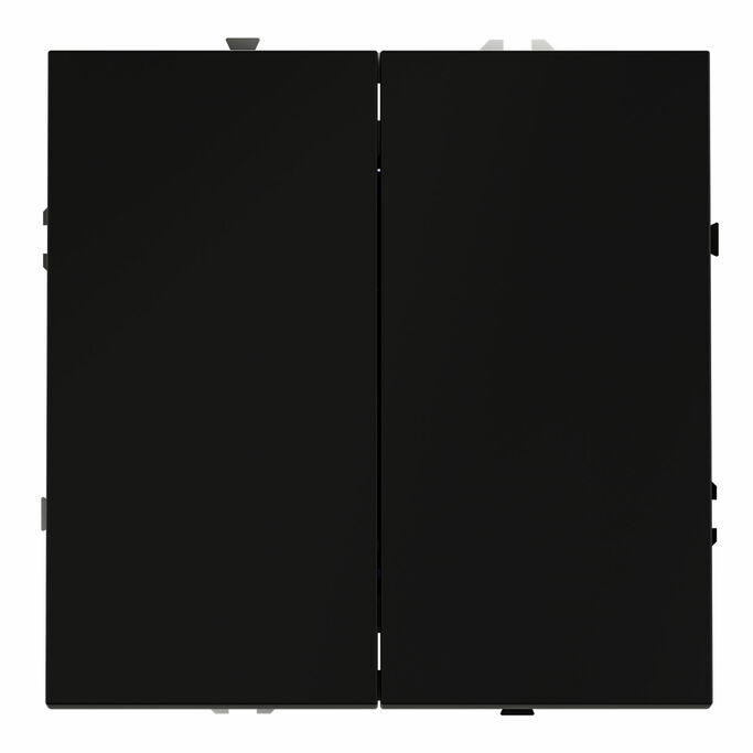 Voltum Перекрестный переключатель встраиваемый S70 двухклавишный 10А, (черный матовый) VLS020508