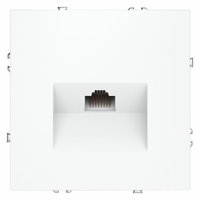 Розетка компьютерная встраиваемая VOLTUM S70 RJ45 кат.6, (белый матовый) VLS060102