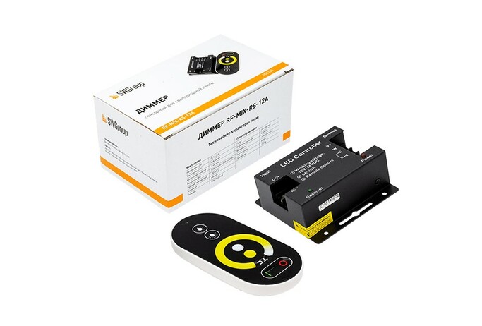 Диммер сенсорный SWG 12А 12 24 Вольт для MIX Ленты RF-MIX-RS-12A