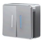 Werkel W5020106  Выключатель двухклавишный с подсветкой Gallant (серебряный)