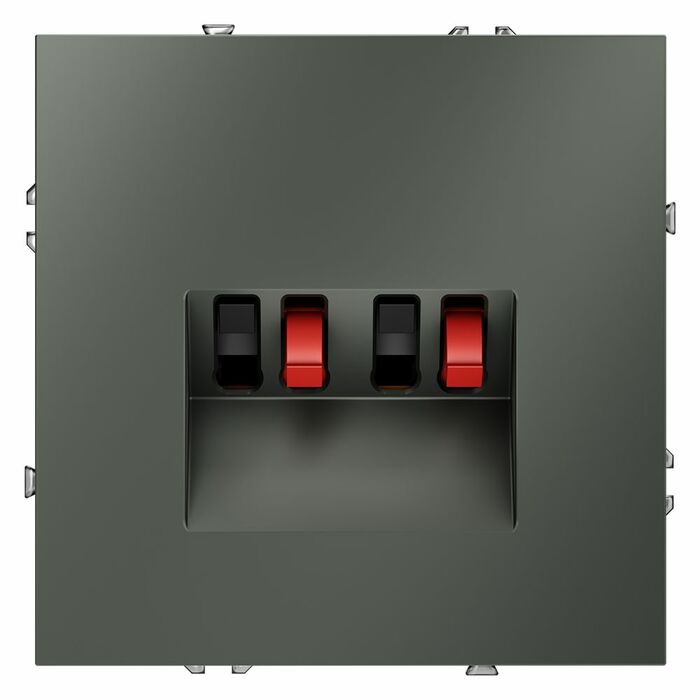 Розетка акустическая встраиваемая VOLTUM S70 4-местная, (титан) VLS060306