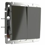 Werkel W1120007  Выключатель двухклавишный (серо-коричневый)