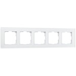 Werkel W0051105  Рамка на 5 постов Favorit (белый матовый,стекло)