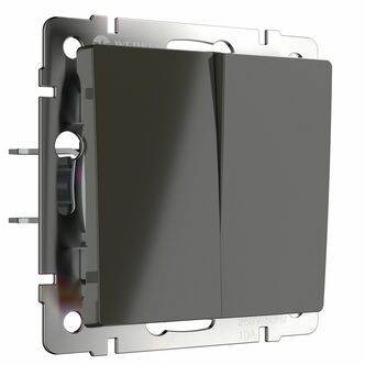 Werkel W1120007  Выключатель двухклавишный (серо-коричневый)