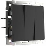 Werkel W1130008  Выключатель трехклавишный (черный матовый)