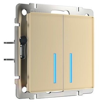 Werkel W4520611  Сенсорный выключатель двухклавишный с функцией Wi-Fi (шампань)