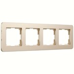 Werkel W0042611  Рамка на 4 поста Platinum (шампань)