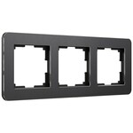 Werkel W0032608  Рамка на 3 поста Platinum (черный алюминий)