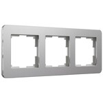 Werkel W0032606  Рамка на 3 поста Platinum (алюминий)