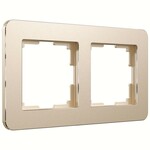 Werkel W0022611  Рамка на 2 поста Platinum (шампань)