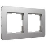 Werkel W0022606  Рамка на 2 поста Platinum (алюминий)