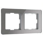 Werkel W0022704  Рамка на 2 поста Acrylic (графит)