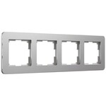 Werkel W0042606  Рамка на 4 поста Platinum (алюминий)