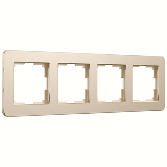 Werkel W0042611  Рамка на 4 поста Platinum (шампань)