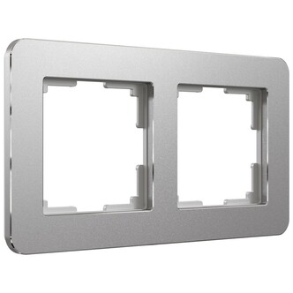 Werkel W0022606  Рамка на 2 поста Platinum (алюминий)