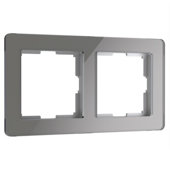 Werkel W0022704  Рамка на 2 поста Acrylic (графит)