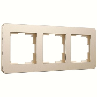 Werkel W0032611  Рамка на 3 поста Platinum (шампань)