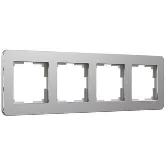 Werkel W0042606  Рамка на 4 поста Platinum (алюминий)