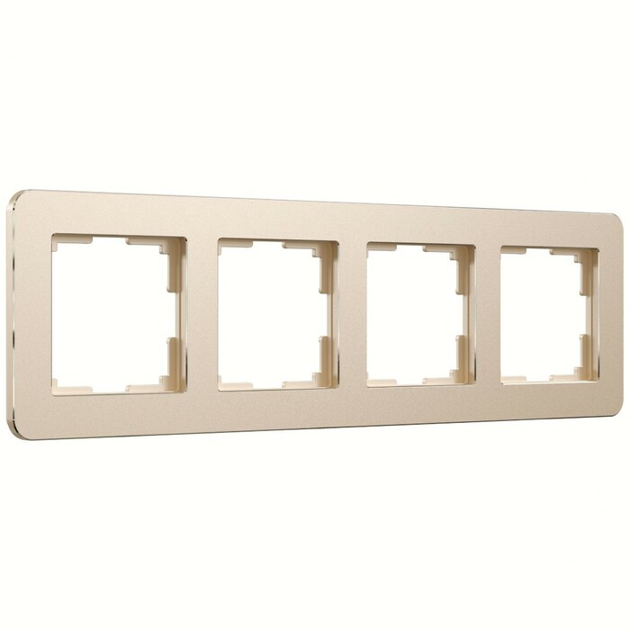 Werkel W0042611  Рамка на 4 поста Platinum (шампань)