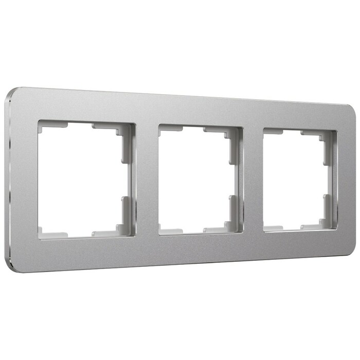 Werkel W0032606  Рамка на 3 поста Platinum (алюминий)