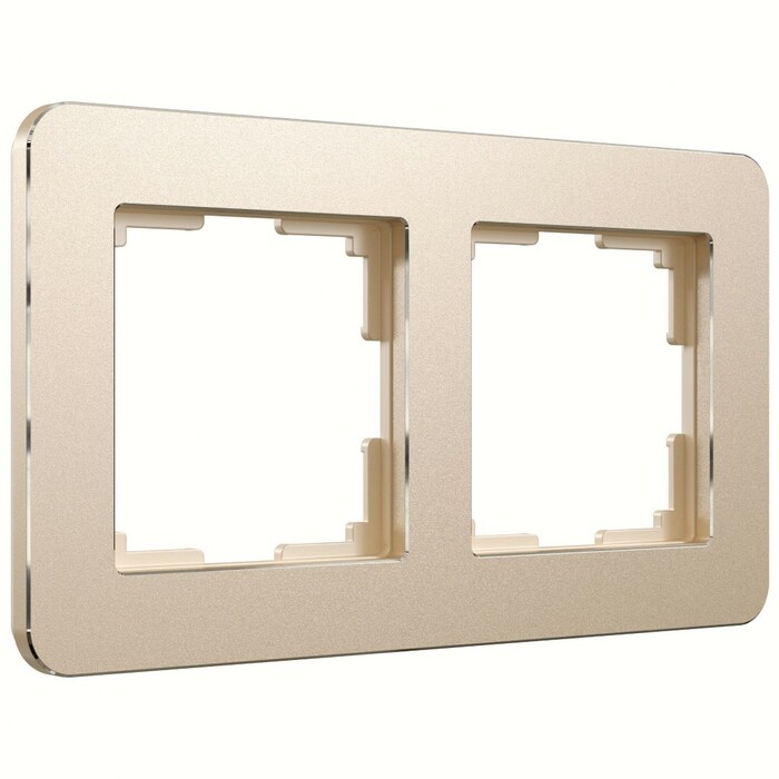 Werkel W0022611  Рамка на 2 поста Platinum (шампань)