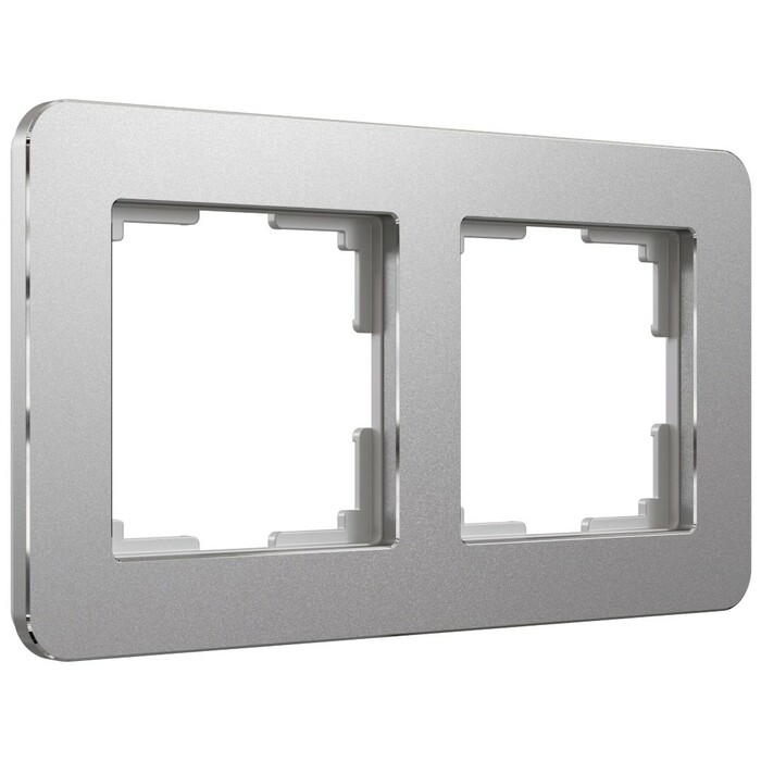 Werkel W0022606  Рамка на 2 поста Platinum (алюминий)