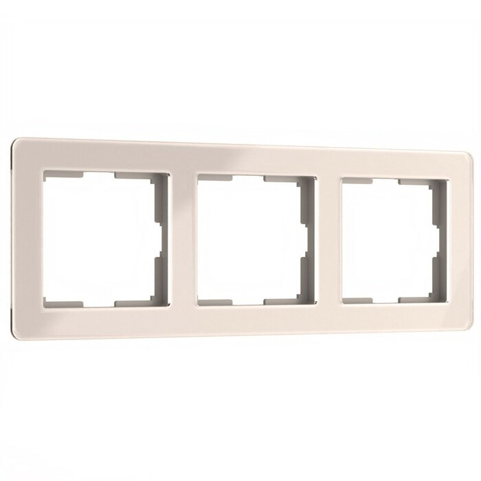 Werkel W0032743  Рамка на 3 поста Acrylic (айвори)