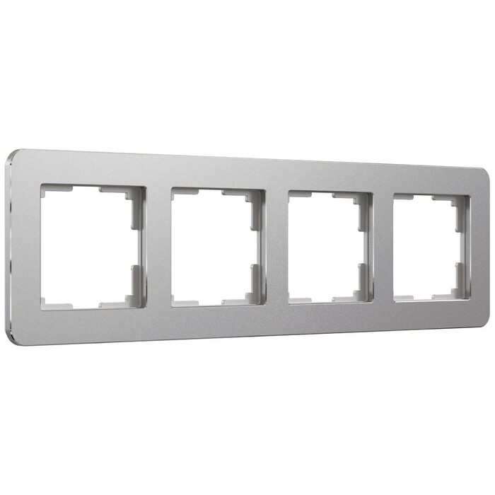 Werkel W0042606  Рамка на 4 поста Platinum (алюминий)
