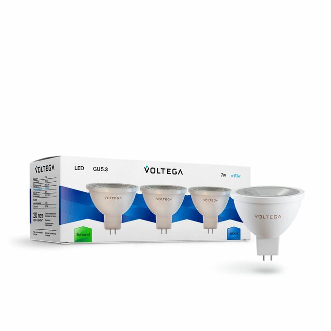 VOLTEGA 7179 Лампочка   3 шт VG2-S1GU5.3cold7W-set