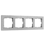 Werkel W0042406  Рамка на 4 поста (серебряный)