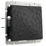 Werkel W1212008  Выключатель одноклавишный проходной (черный)