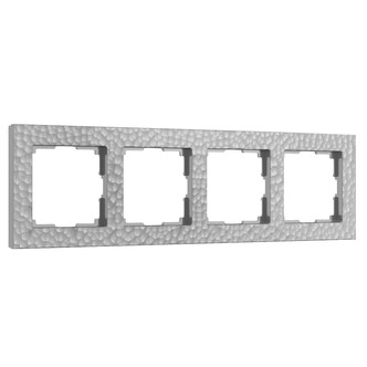 Werkel W0042406  Рамка на 4 поста (серебряный)