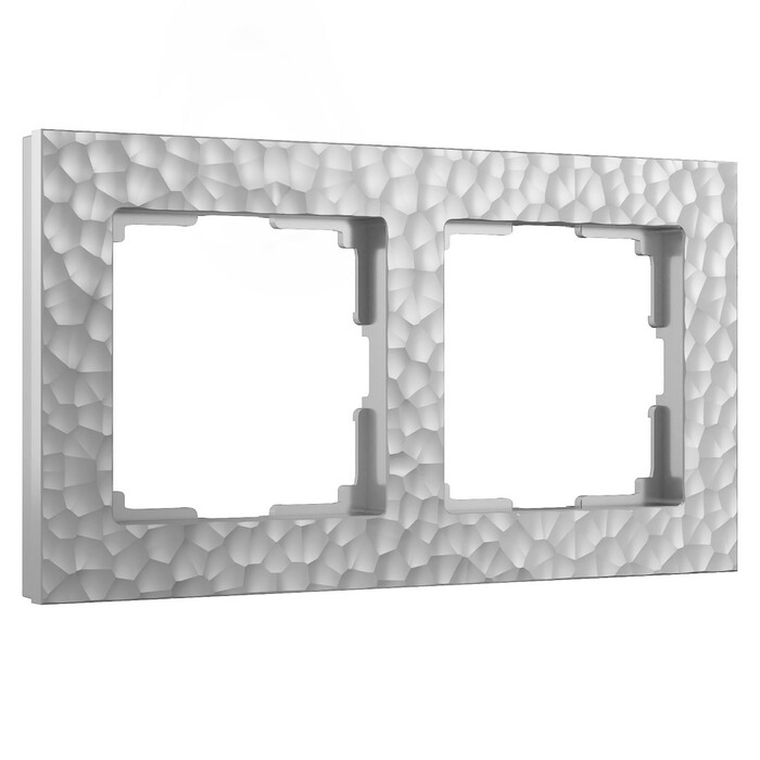 Werkel W0022406  Рамка на 2 поста (серебряный)