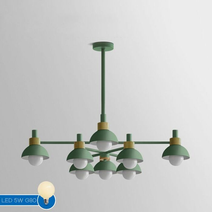 Люстра На Штанге Fanta A 8 Lights Green By Imperiumloft