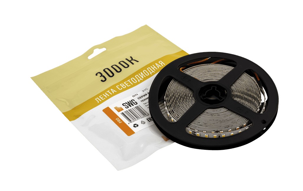 Лента св д SWG SWG2P126-24-13-WW 13Вт м, 24В, IP20 Теплый белый 
