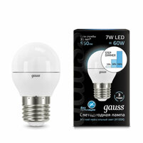 Лампа Gauss LED Globe E27 7W 4100K step dimmable 105102207-S