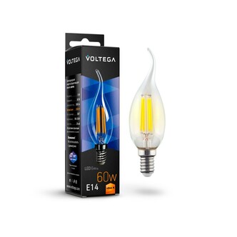 VOLTEGA 7017 VG10-CW1E14warm6W-F Crystal Candle wind 6W 2800K E14