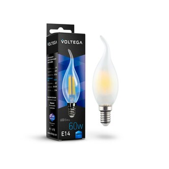 VOLTEGA 7026 VG10-CW2E14cold6W-F Crystal Candle wind matt 6W 4000K E14