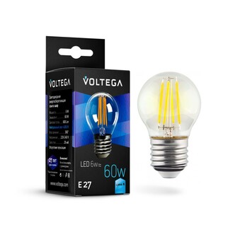 VOLTEGA 7024 VG10-G1E27cold6W-F Crystal Globe 6W 4000K E27