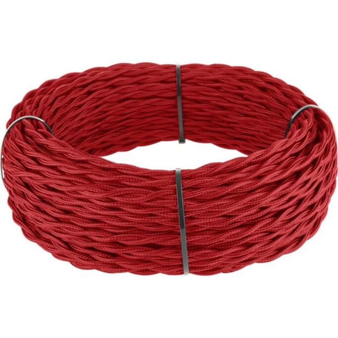Werkel Ретро кабель витой  3х2,5  (красный) под заказ 20 м - Цена указана за 1 м.
